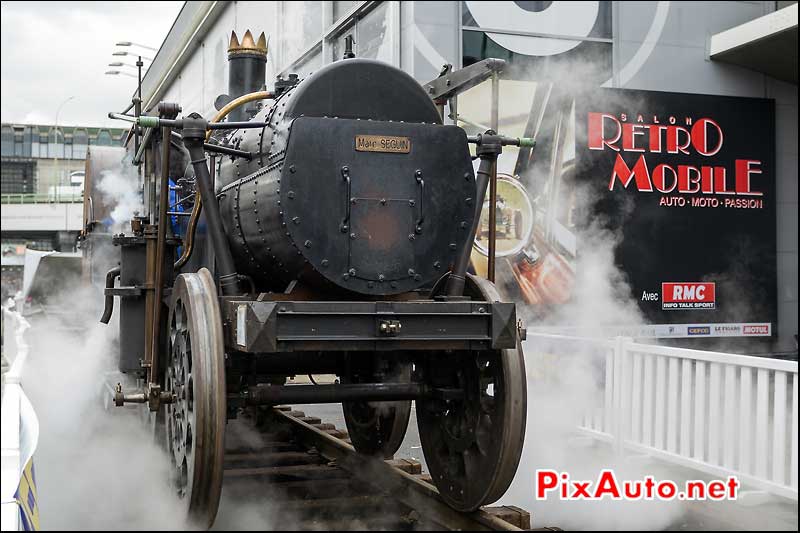 1ere locomotive a vapeur marc-seguin, Retromobile 2013