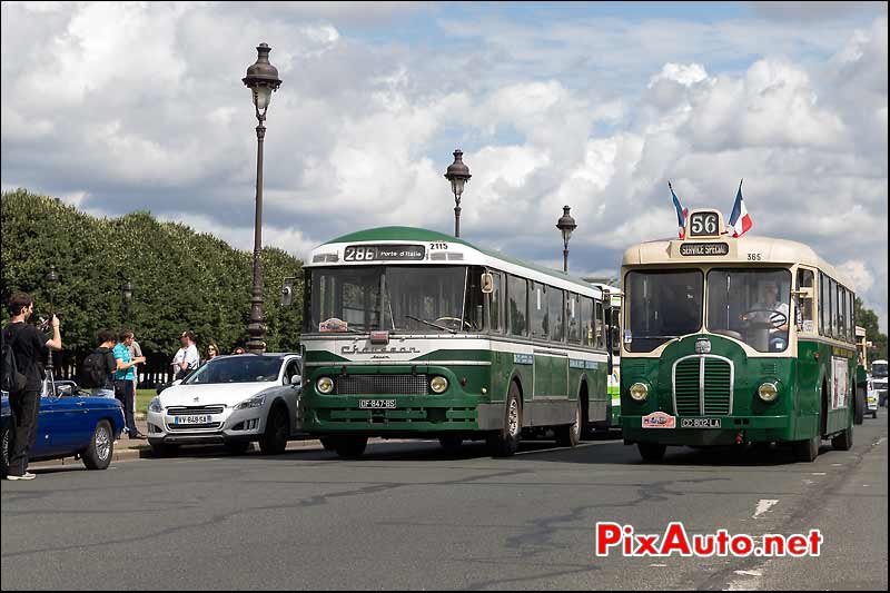 Autobus Chausson et Somua OP5, Traversee de Paris estivale