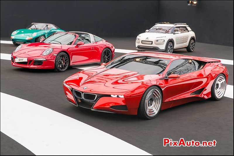 Exposition Concept-Cars, BMW M1 Hommage, Porsche 911 Targa, 