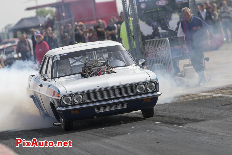 6e European Dragster ATD, Burn-out Vauxhall Victor
