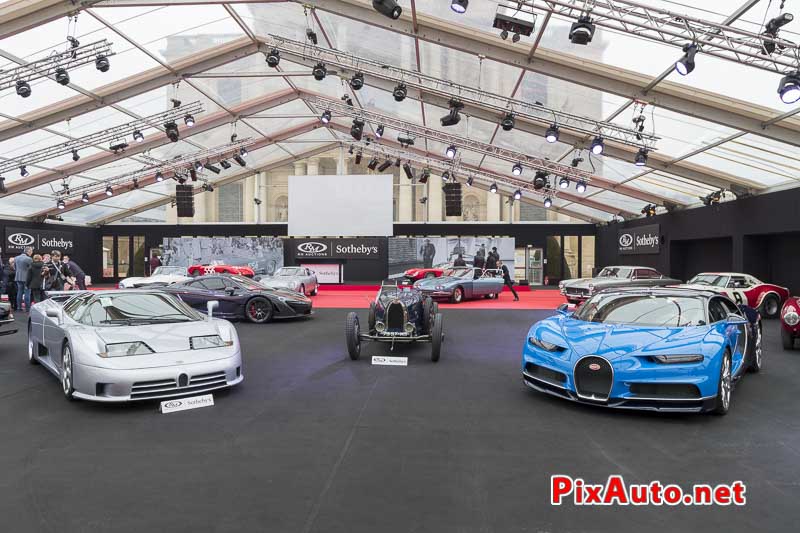 RM Sotheby's, Bugatti EB110SS, 35GP et Chiron