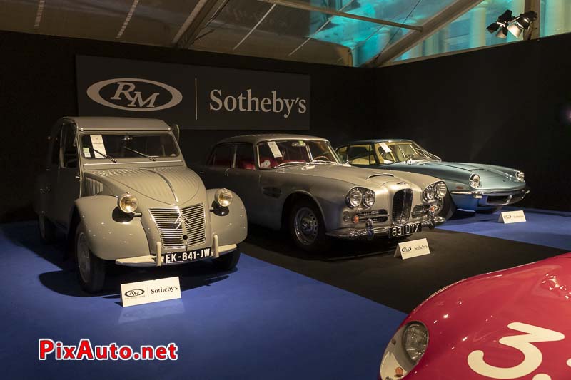 RM-Sotheby's Paris, Citroen 2CV, Lagonda Rapide et maserati Mistral