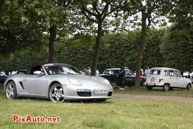 14e Traversee de Paris estivale, Porsche Boxster et renault 4